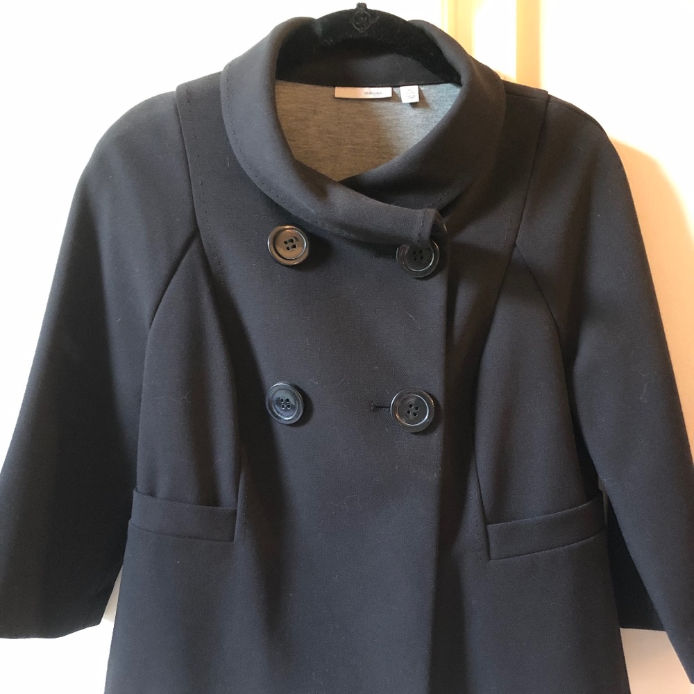 Halogen cropped cowl neck jacket